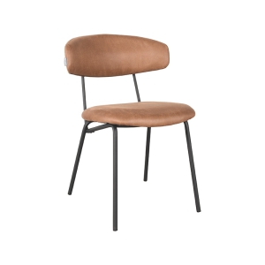 LABEL51 Eetkamerstoelen Zack - Cognac - MicrofiberLABEL51