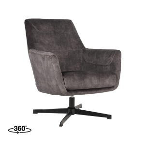 LABEL51 Fauteuils Toby - Antraciet - VeloursLABEL51